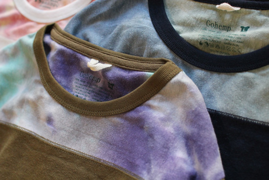 GOHEMP (ゴーヘンプ) TIE DYE MULTI FOOTBALL TEE