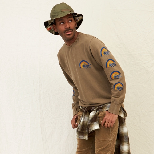 PIG&ROOSTER (ピッグアンドルースター) HALE SWEATSHIRT CREW/RAINBOW DRIVE-IN