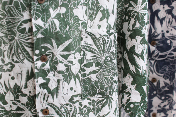 GOHEMP ( ゴーヘンプ ) 半袖シャツ MEN'S “麻朝ひょうたん” OPEN SHIRTS
